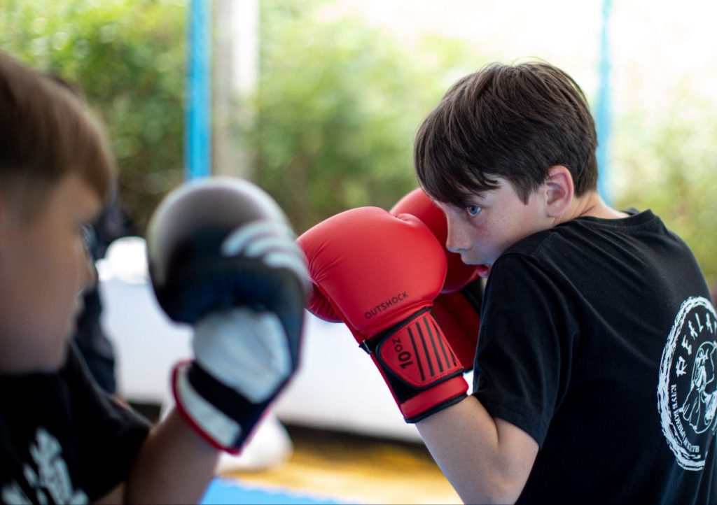 Детская тренировка по боксу